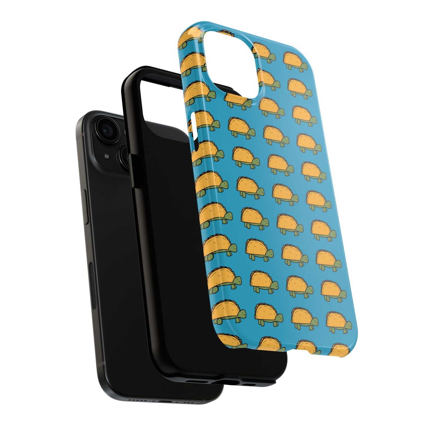 Cute Taco Pattern Tough Phone Case — Protective iPhone Case with Repeating Taco Design