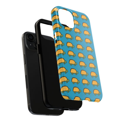 Cute Taco Pattern Tough Phone Case — Protective iPhone Case with Repeating Taco Design