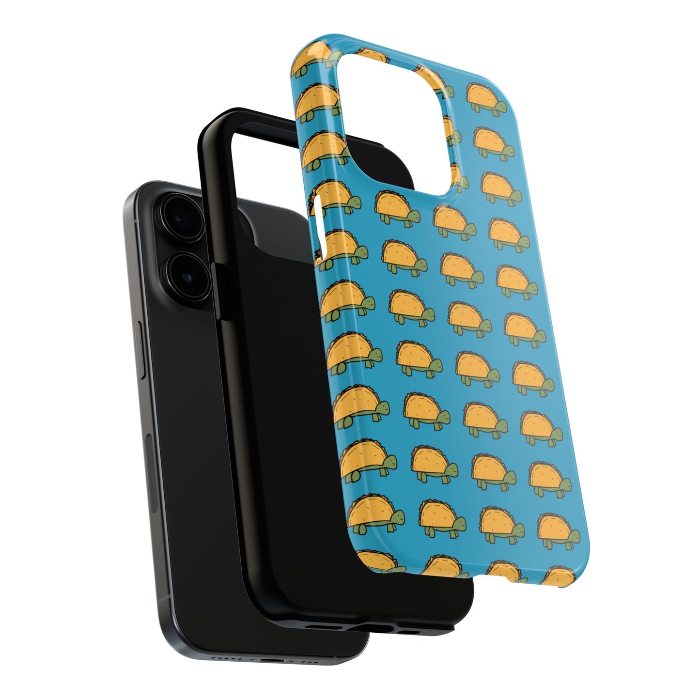 Cute Taco Pattern Tough Phone Case — Protective iPhone Case with Repeating Taco Design