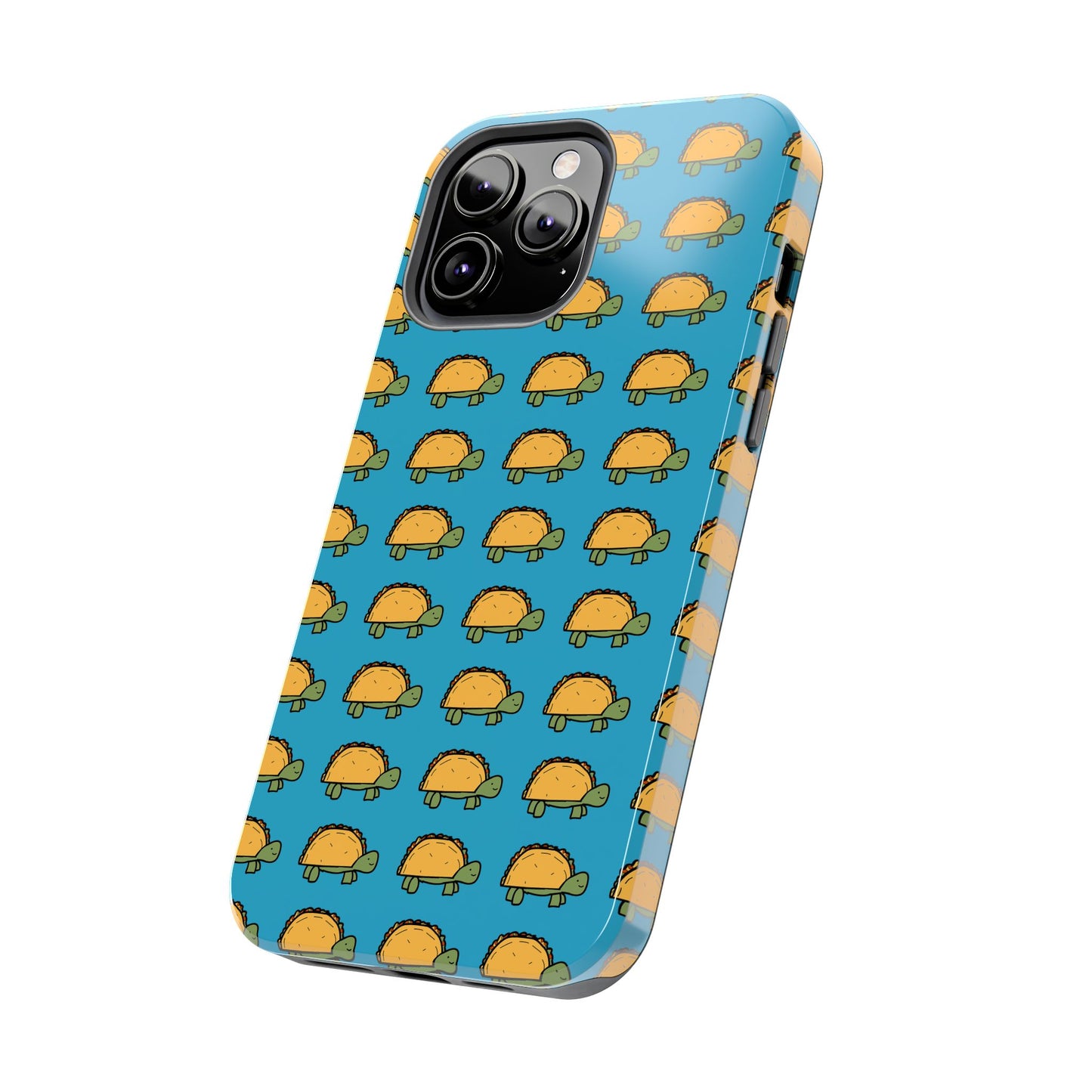 Cute Taco Pattern Tough Phone Case — Protective iPhone Case with Repeating Taco Design