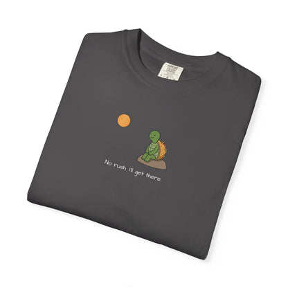 T-Shirt — Serene Turtle Sunset "You Are Where You Are" Graphic