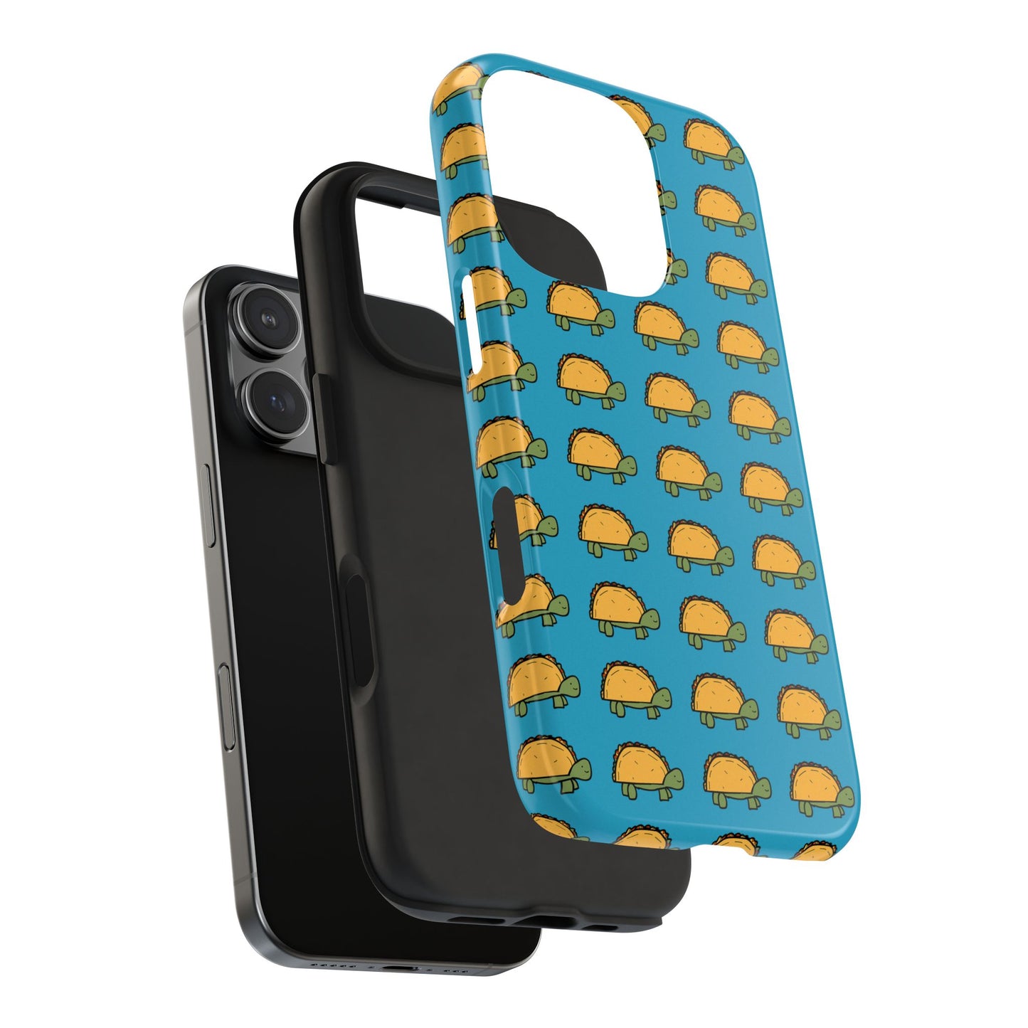 Cute Taco Pattern Tough Phone Case — Protective iPhone Case with Repeating Taco Design