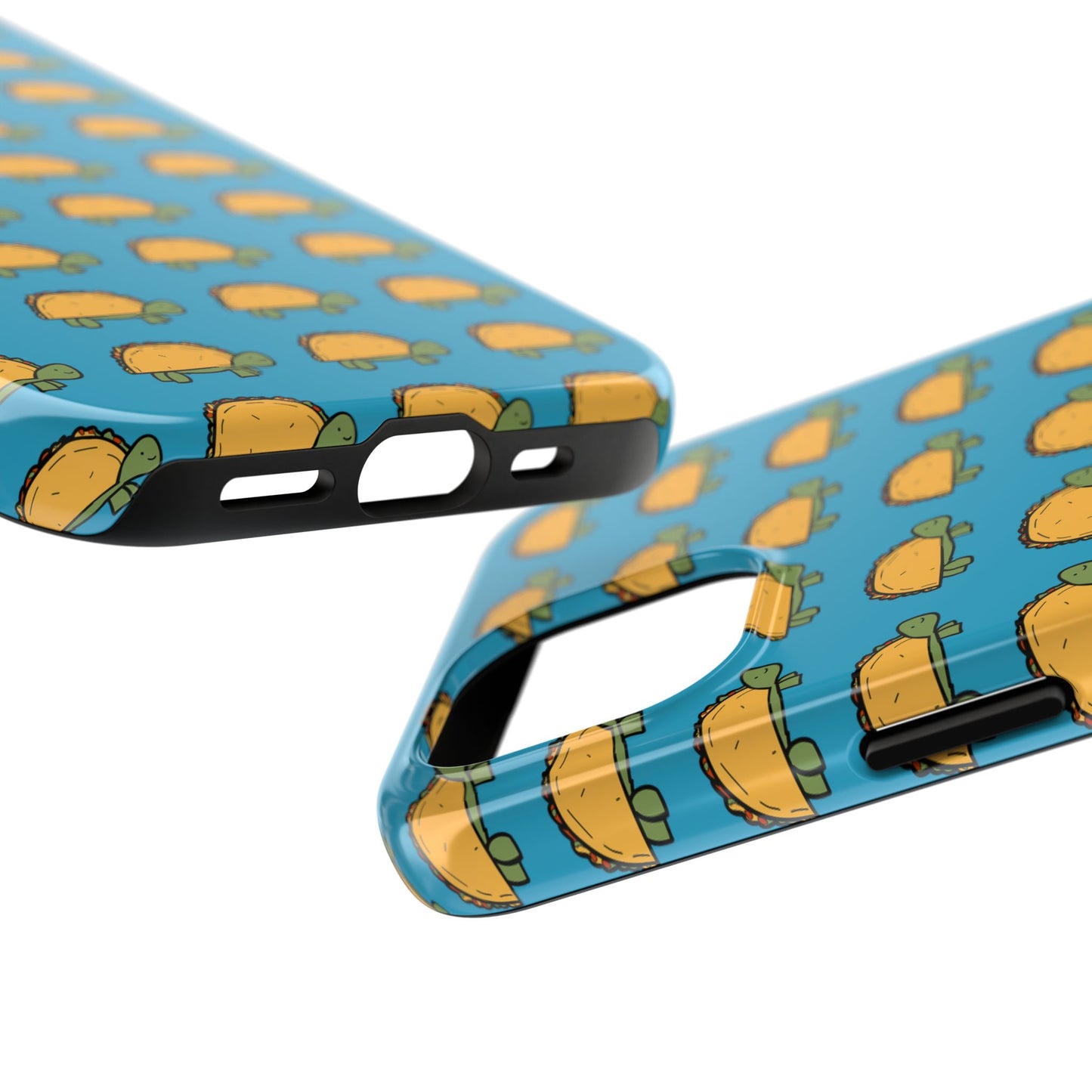 Cute Taco Pattern Tough Phone Case — Protective iPhone Case with Repeating Taco Design