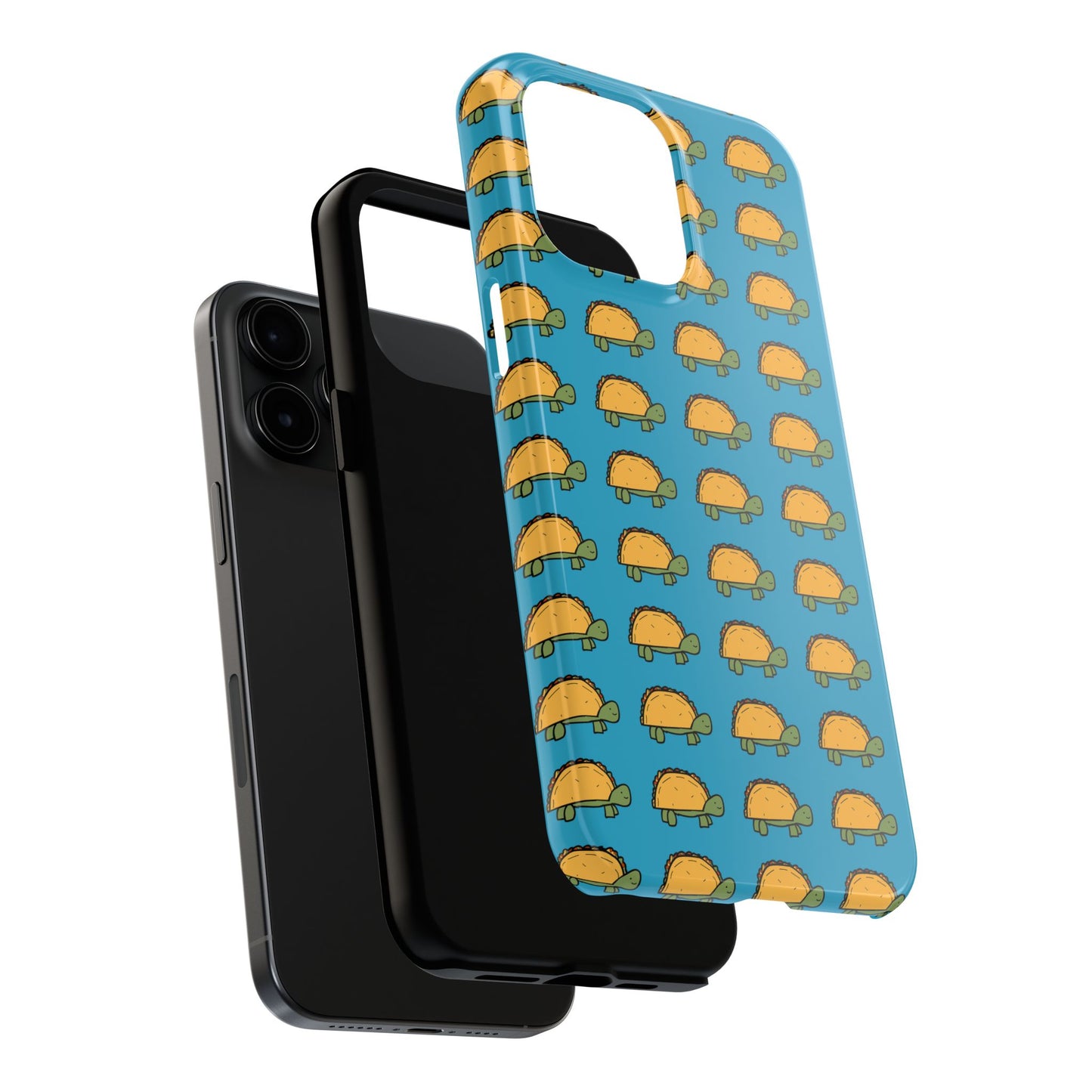 Cute Taco Pattern Tough Phone Case — Protective iPhone Case with Repeating Taco Design