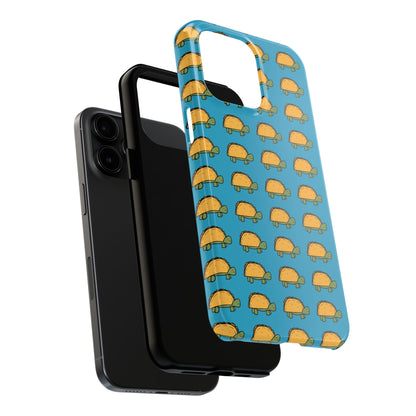 Cute Taco Pattern Tough Phone Case — Protective iPhone Case with Repeating Taco Design