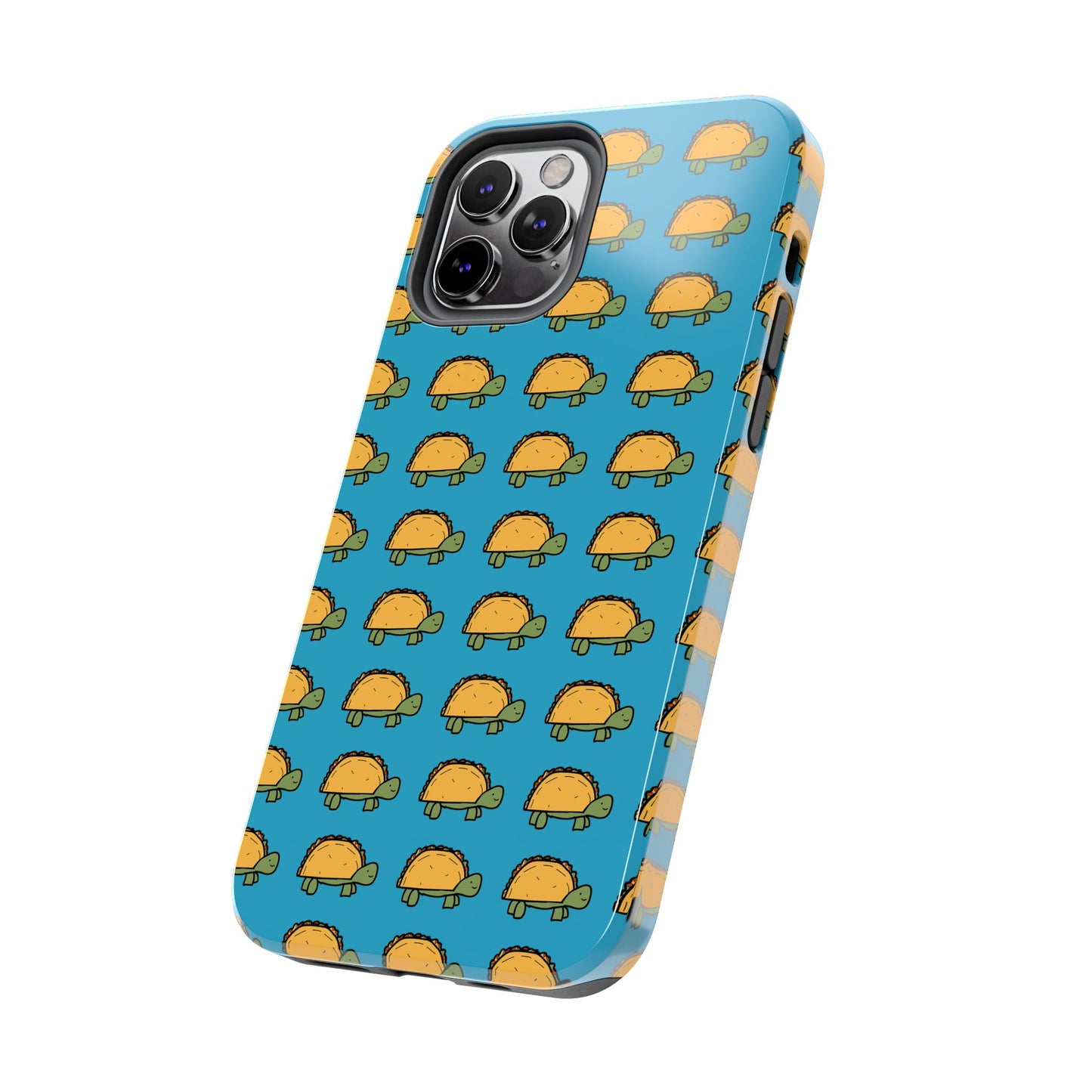 Cute Taco Pattern Tough Phone Case — Protective iPhone Case with Repeating Taco Design