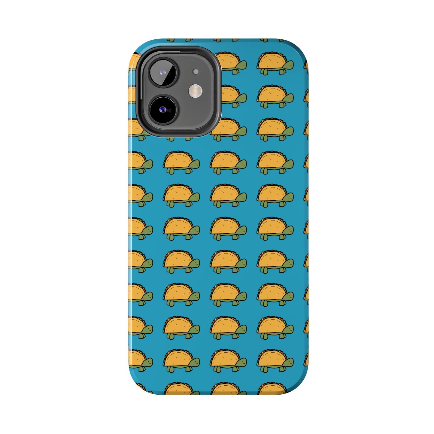 Cute Taco Pattern Tough Phone Case — Protective iPhone Case with Repeating Taco Design