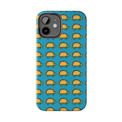 Cute Taco Pattern Tough Phone Case — Protective iPhone Case with Repeating Taco Design