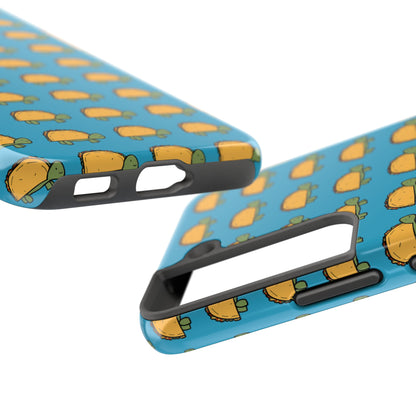 Cute Taco Pattern Tough Phone Case — Protective iPhone Case with Repeating Taco Design