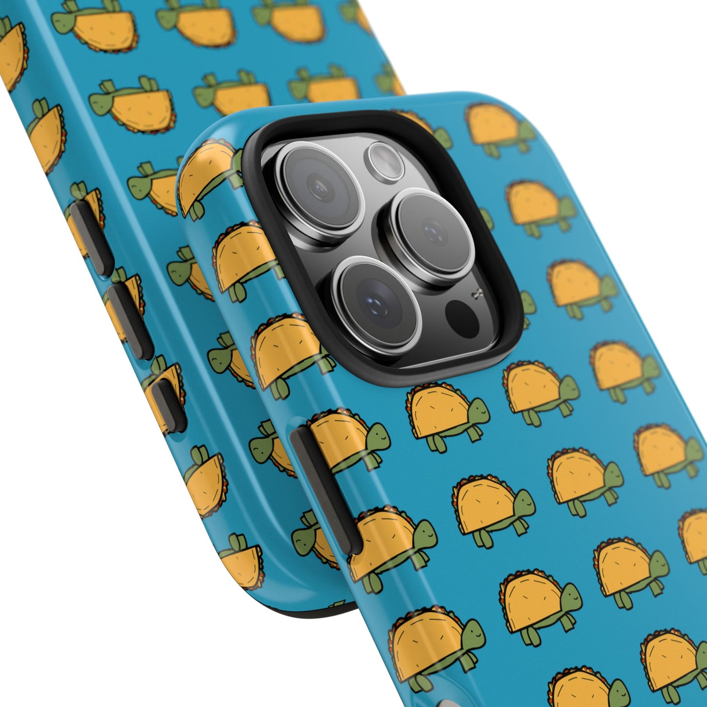 Cute Taco Pattern Tough Phone Case — Protective iPhone Case with Repeating Taco Design