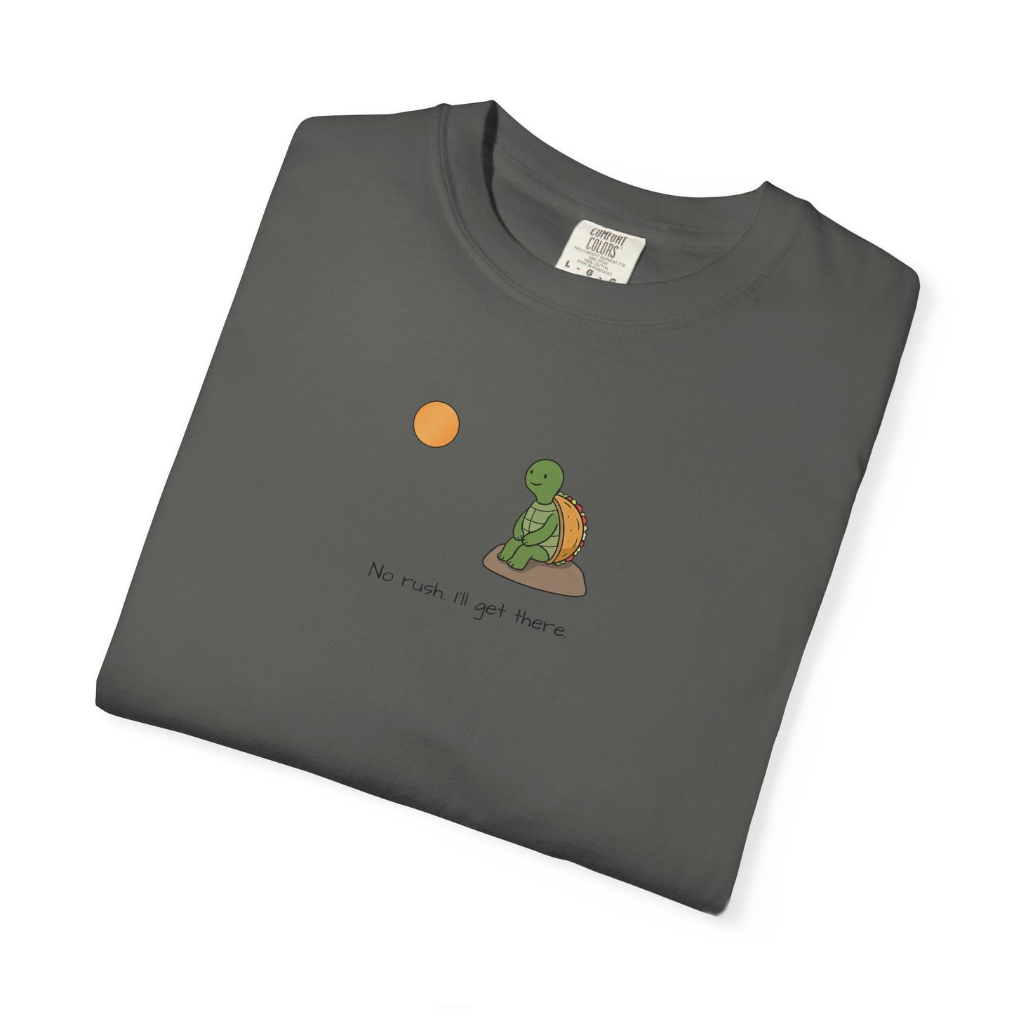 T-Shirt — Serene Turtle Sunset "You Are Where You Are" Graphic