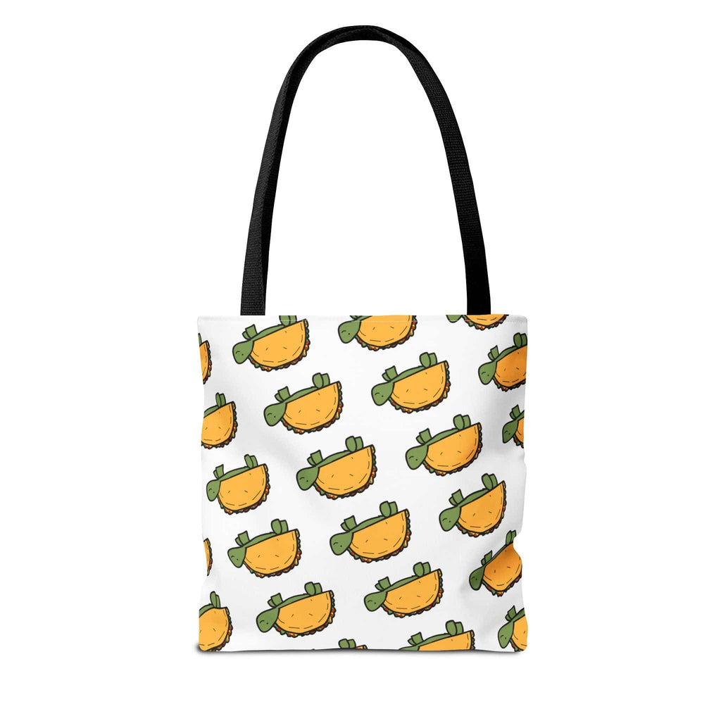 Printify Bags Cute Taco Turtle Pattern Tote Bag — Fun Kawaii Food Animal Print
