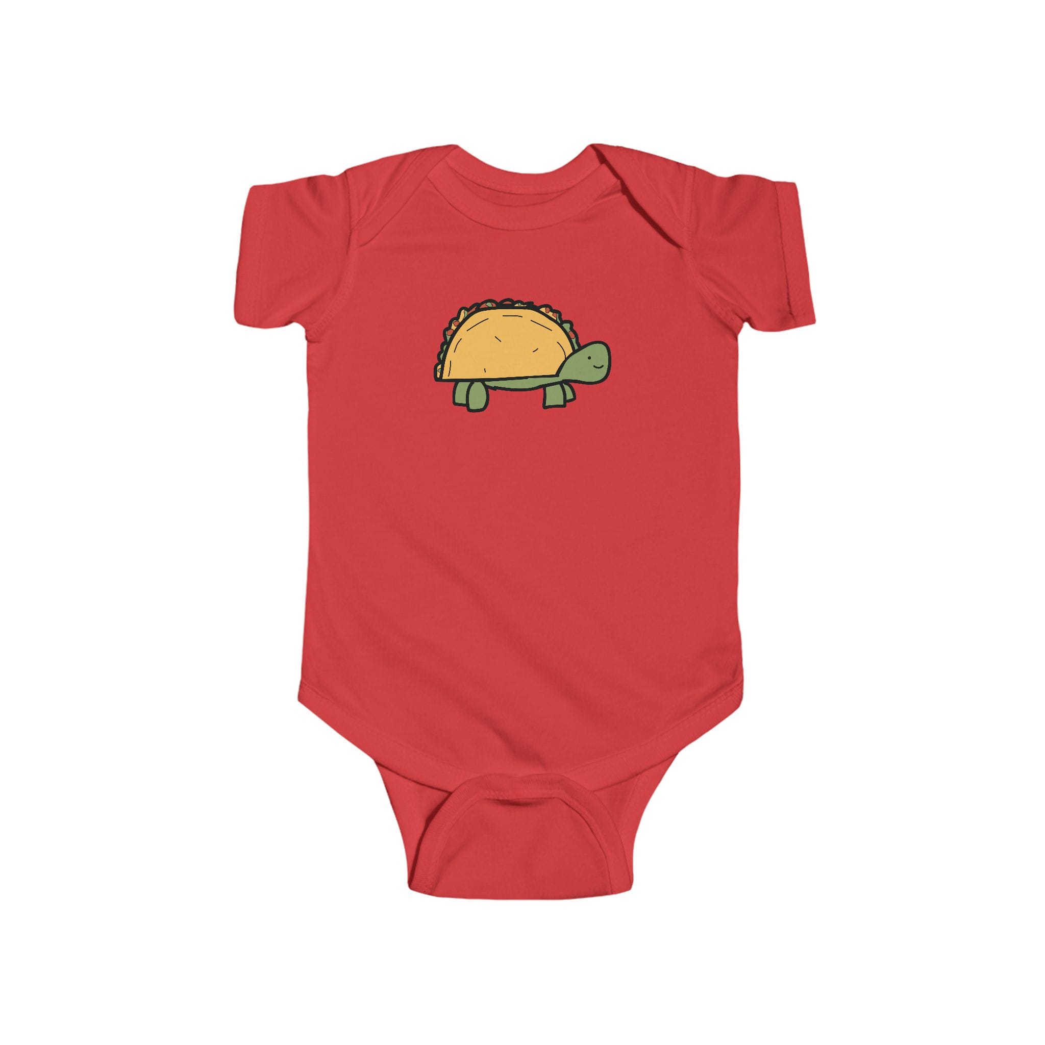 Printify Kids clothes Red / NB (0-3M) Taco Turtle Baby Bodysuit