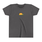 Printify Kids clothes S / Dark Heather Grey Kids Taco Turtle Tee - Cute Kids Graphic Short Sleeve Shirt