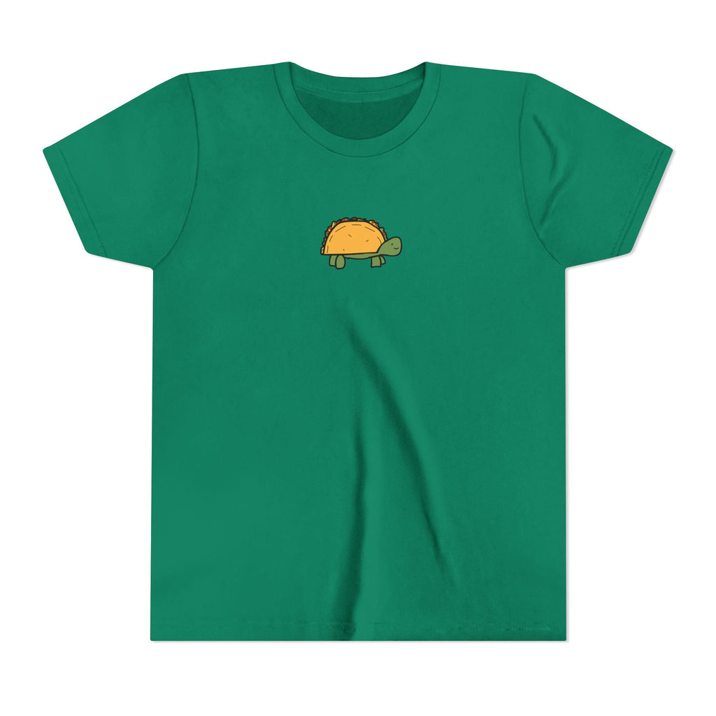 Printify Kids clothes S / Kelly Kids Taco Turtle Tee - Cute Kids Graphic Short Sleeve Shirt