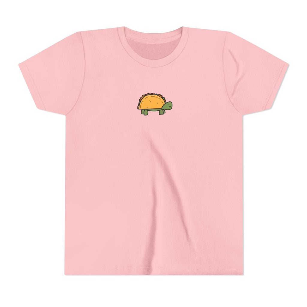 Printify Kids clothes S / Pink Kids Taco Turtle Tee - Cute Kids Graphic Short Sleeve Shirt