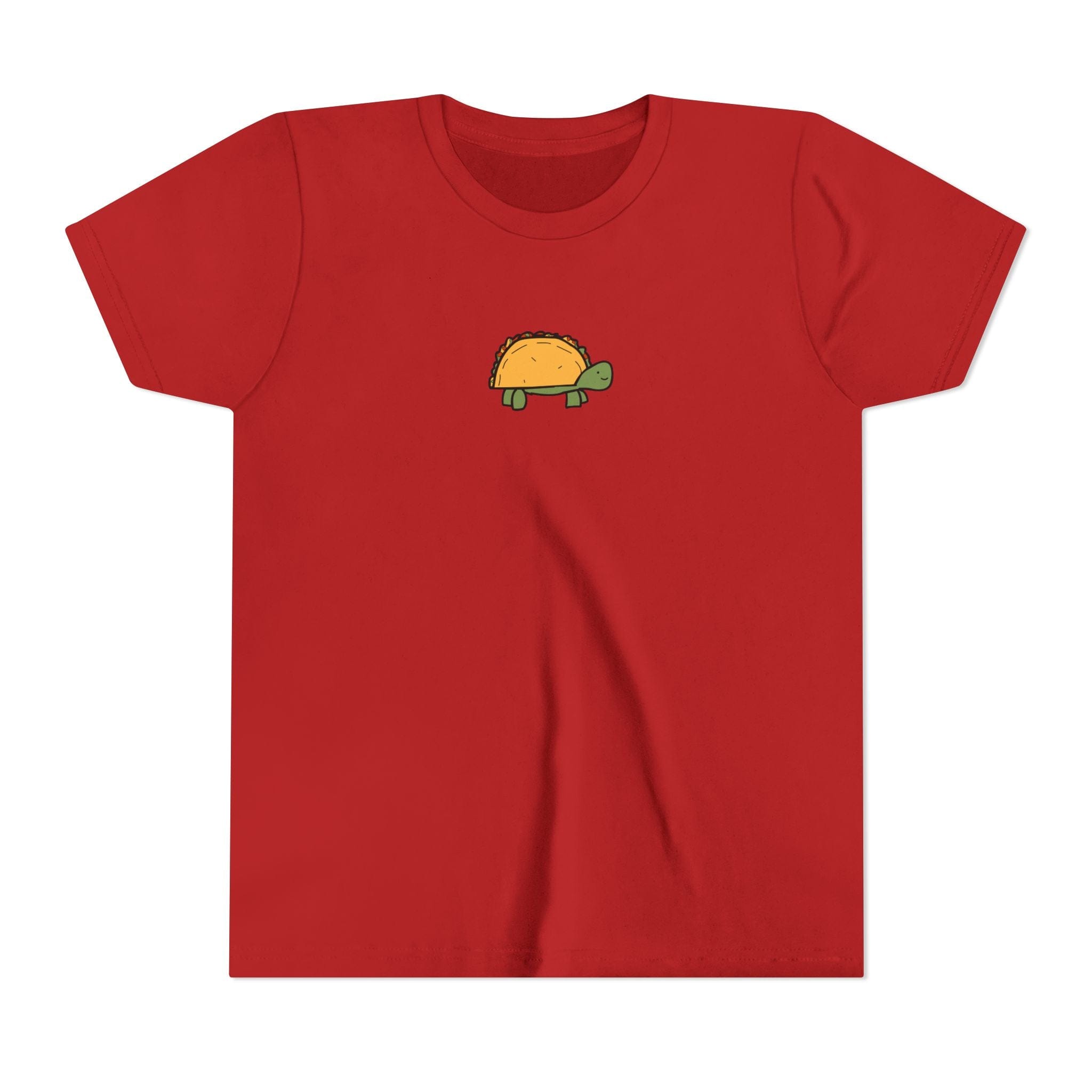 Printify Kids clothes S / Red Kids Taco Turtle Tee - Cute Kids Graphic Short Sleeve Shirt