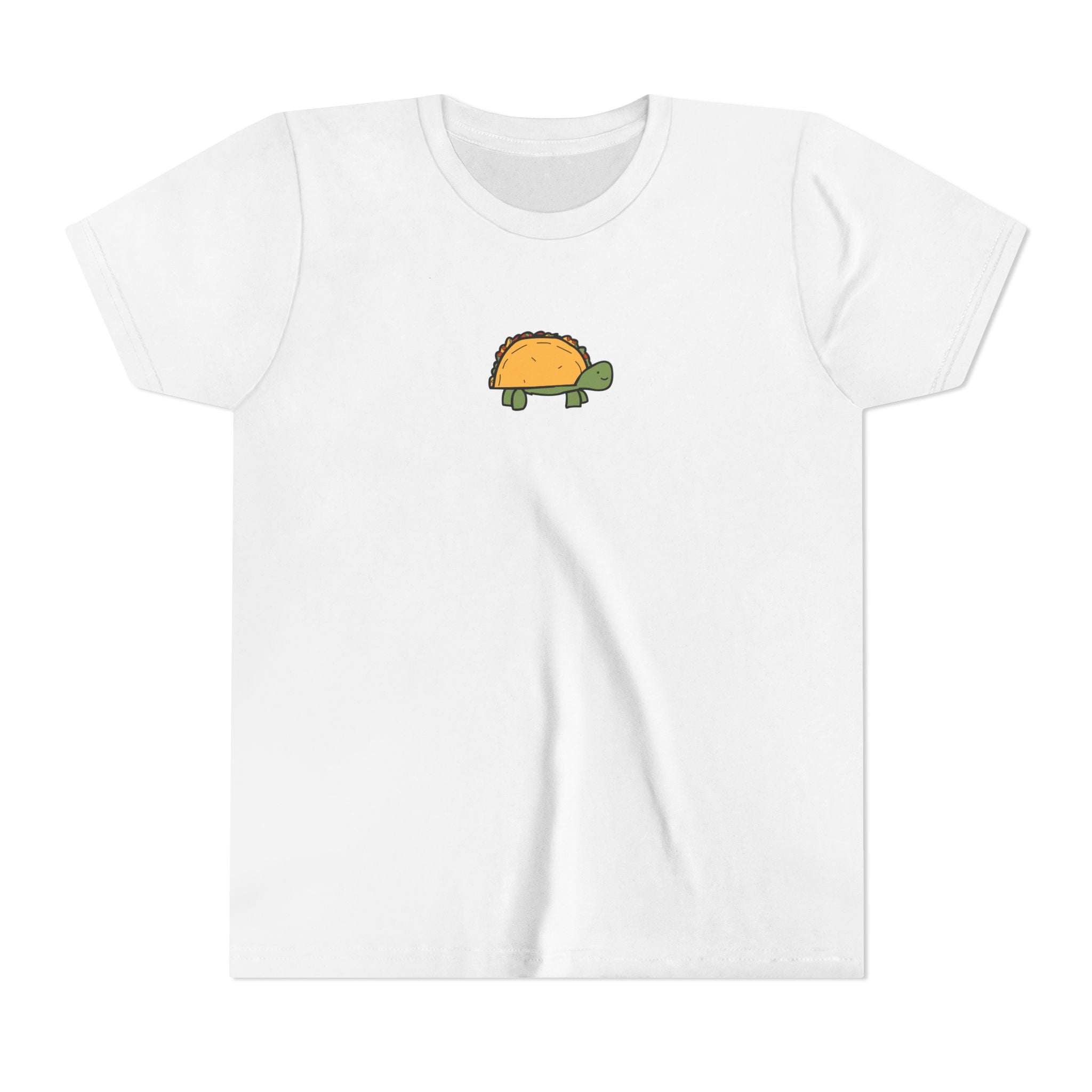 Printify Kids clothes S / White Kids Taco Turtle Tee - Cute Kids Graphic Short Sleeve Shirt