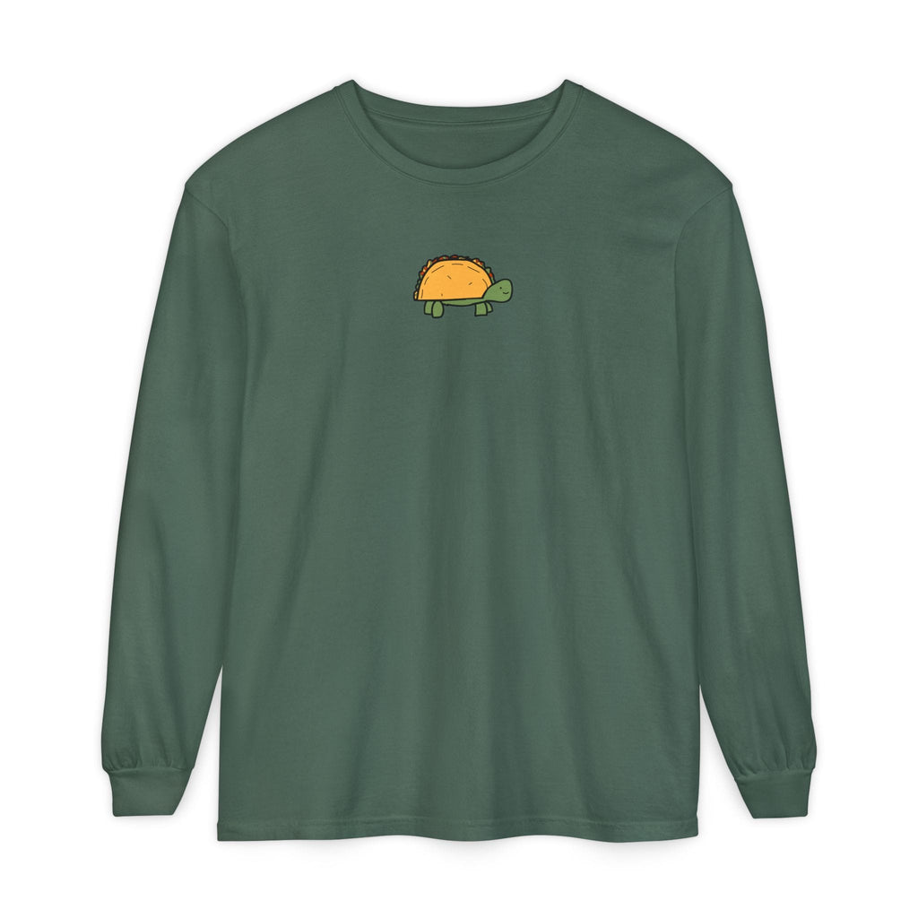 Printify Long-sleeve Blue Spruce / S Taco Turtle Long Sleeve T-Shirt