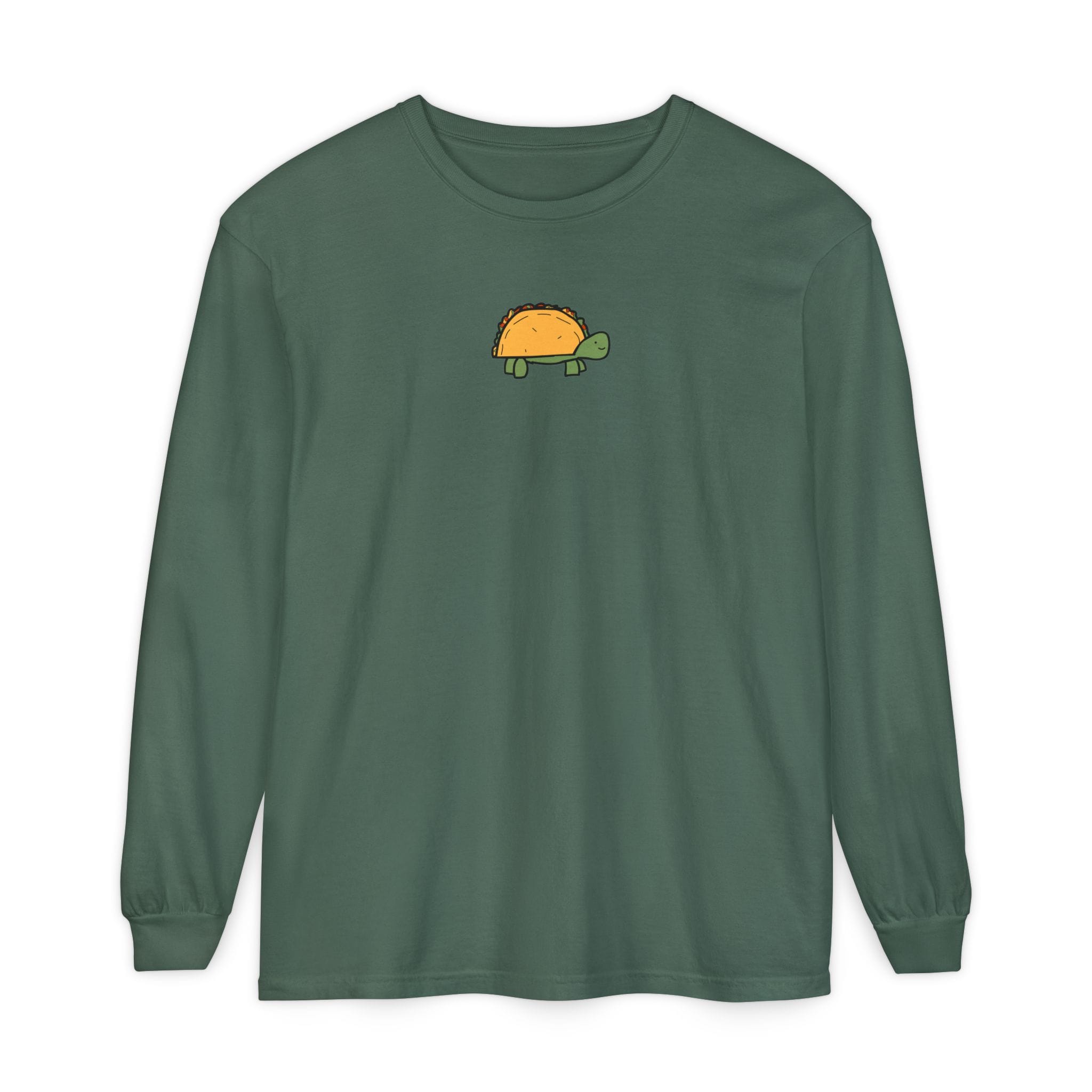 Printify Long-sleeve Blue Spruce / S Taco Turtle Long Sleeve T-Shirt