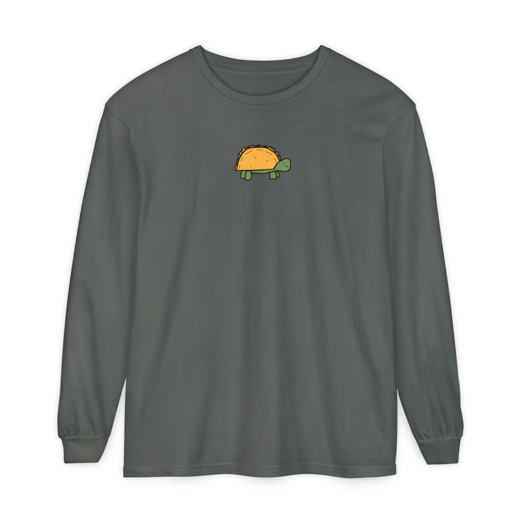 Printify Long-sleeve Pepper / S Taco Turtle Long Sleeve T-Shirt