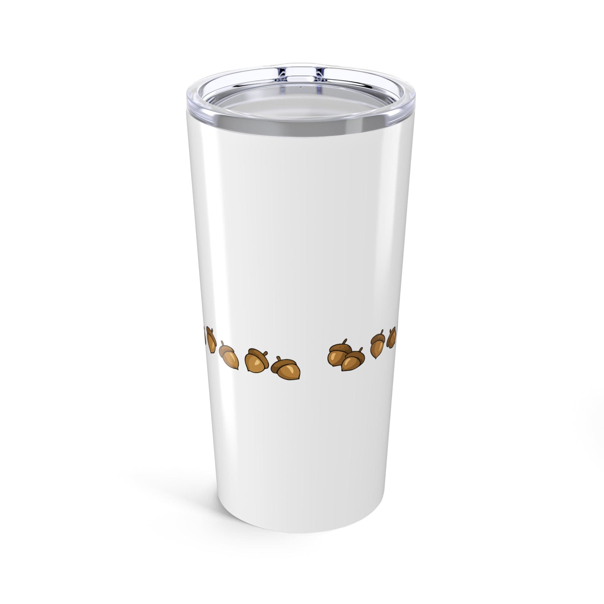 Printify Mug 20oz 20oz Tumbler — Cute Turtle Riding Pig with Acorn Border | Cute Animal Travel Cup