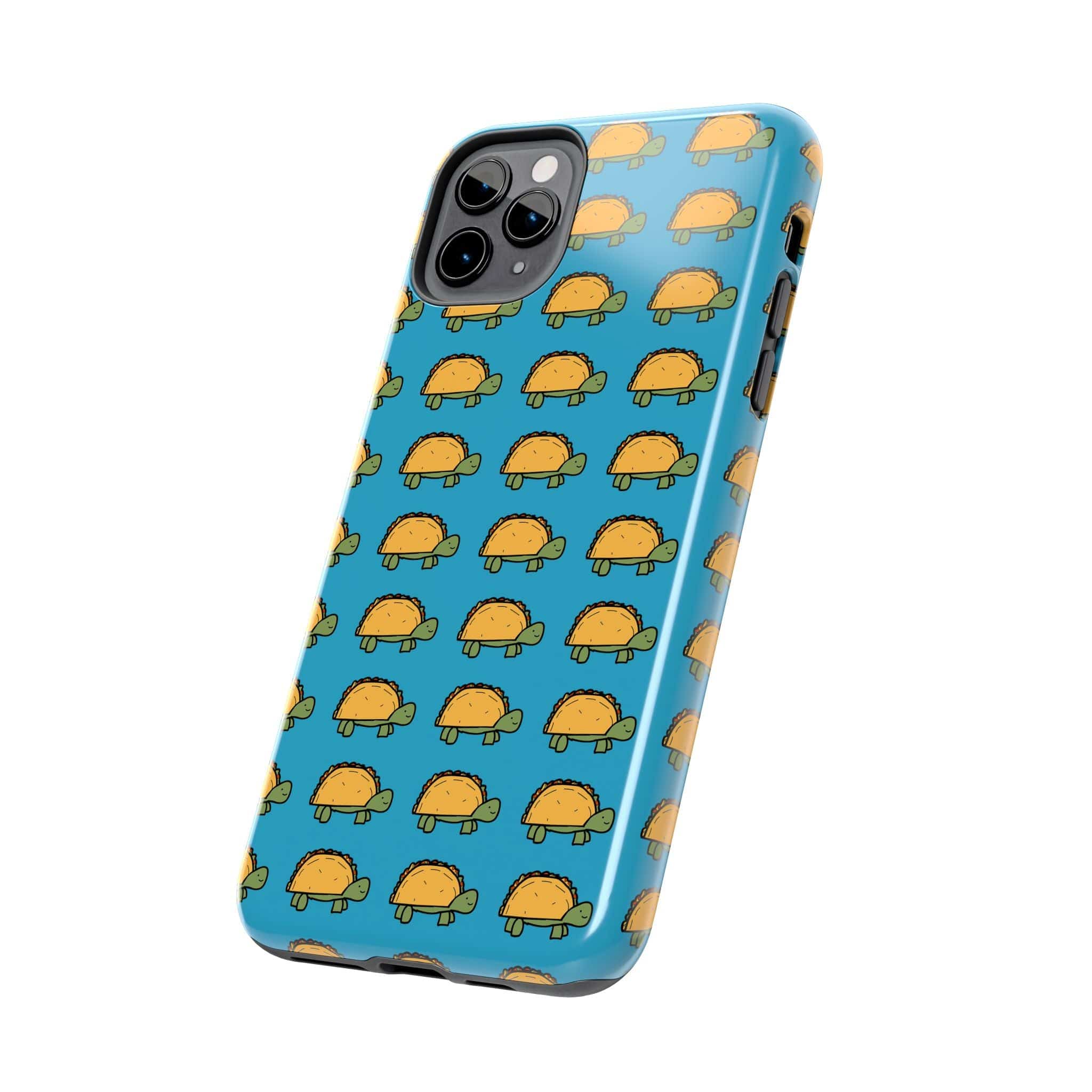 Printify Phone Case Cute Taco Pattern Tough Phone Case — Protective iPhone Case with Repeating Taco Design