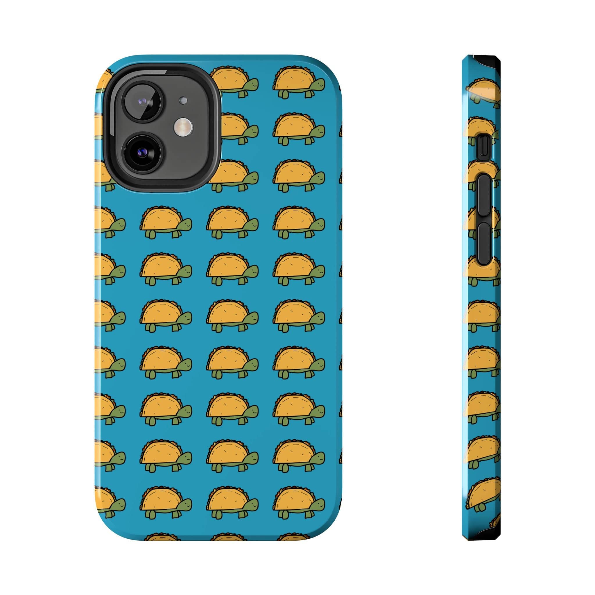 Printify Phone Case iPhone 12 Mini Cute Taco Pattern Tough Phone Case — Protective iPhone Case with Repeating Taco Design