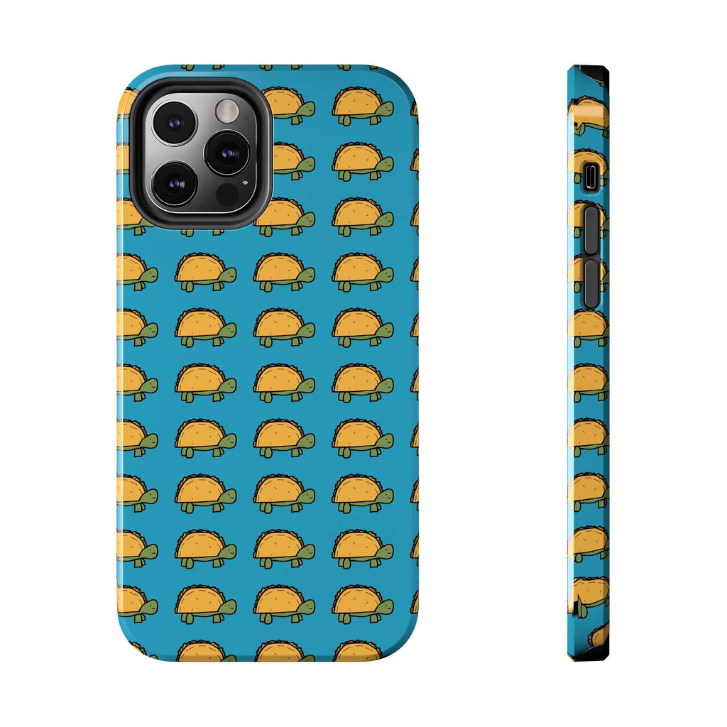 Printify Phone Case iPhone 12 Pro Cute Taco Pattern Tough Phone Case — Protective iPhone Case with Repeating Taco Design