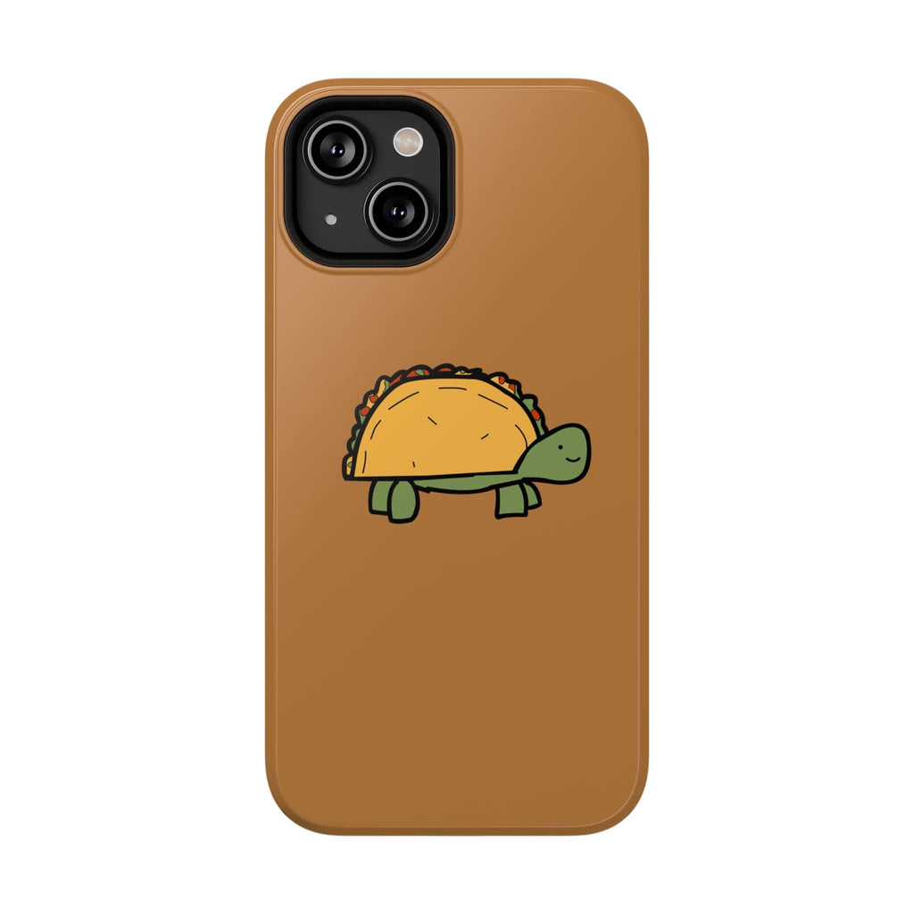 Printify Phone Case iPhone 14 / Glossy / Without gift packaging Cute Taco Turtle Phone Case — Impact-Resistant Protective iPhone Cover