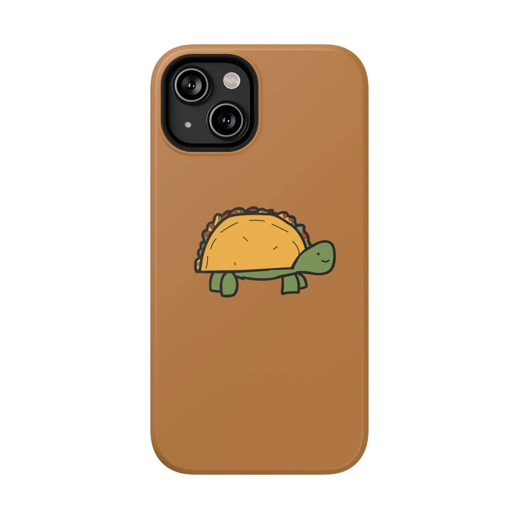 Printify Phone Case iPhone 14 / Matte / Without gift packaging Cute Taco Turtle Phone Case — Impact-Resistant Protective iPhone Cover
