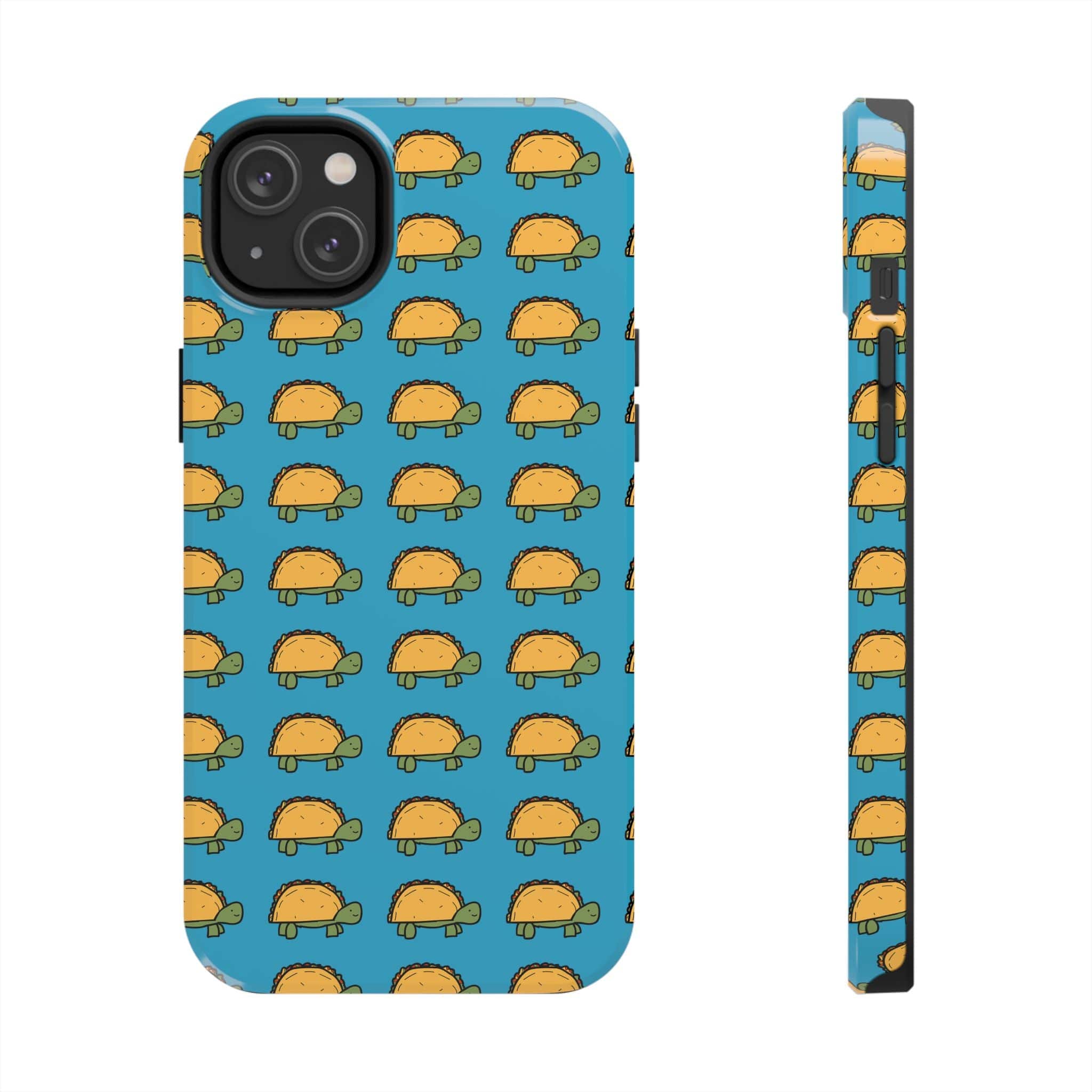 Printify Phone Case iPhone 14 Plus Cute Taco Pattern Tough Phone Case — Protective iPhone Case with Repeating Taco Design