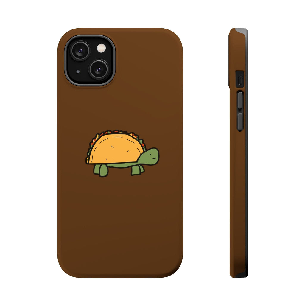 Printify Phone Case iPhone 14 Plus / Matte Taco Turtle Phone Case — Magnetic Impact-Resistant Protective Cover