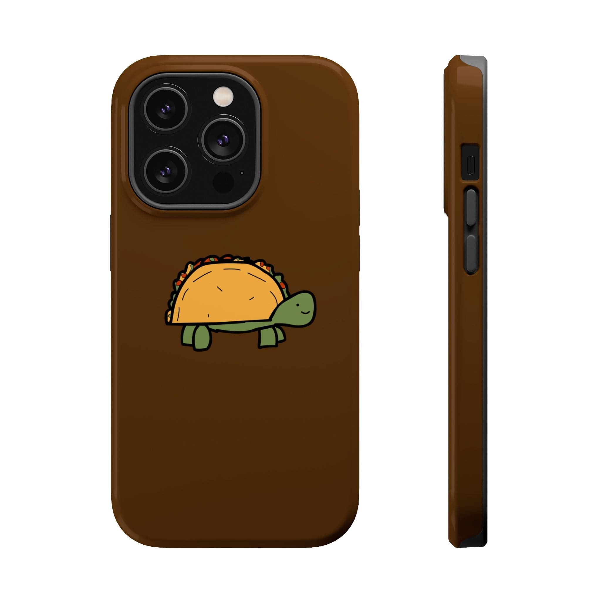 Printify Phone Case iPhone 14 Pro / Glossy Taco Turtle Phone Case — Magnetic Impact-Resistant Protective Cover