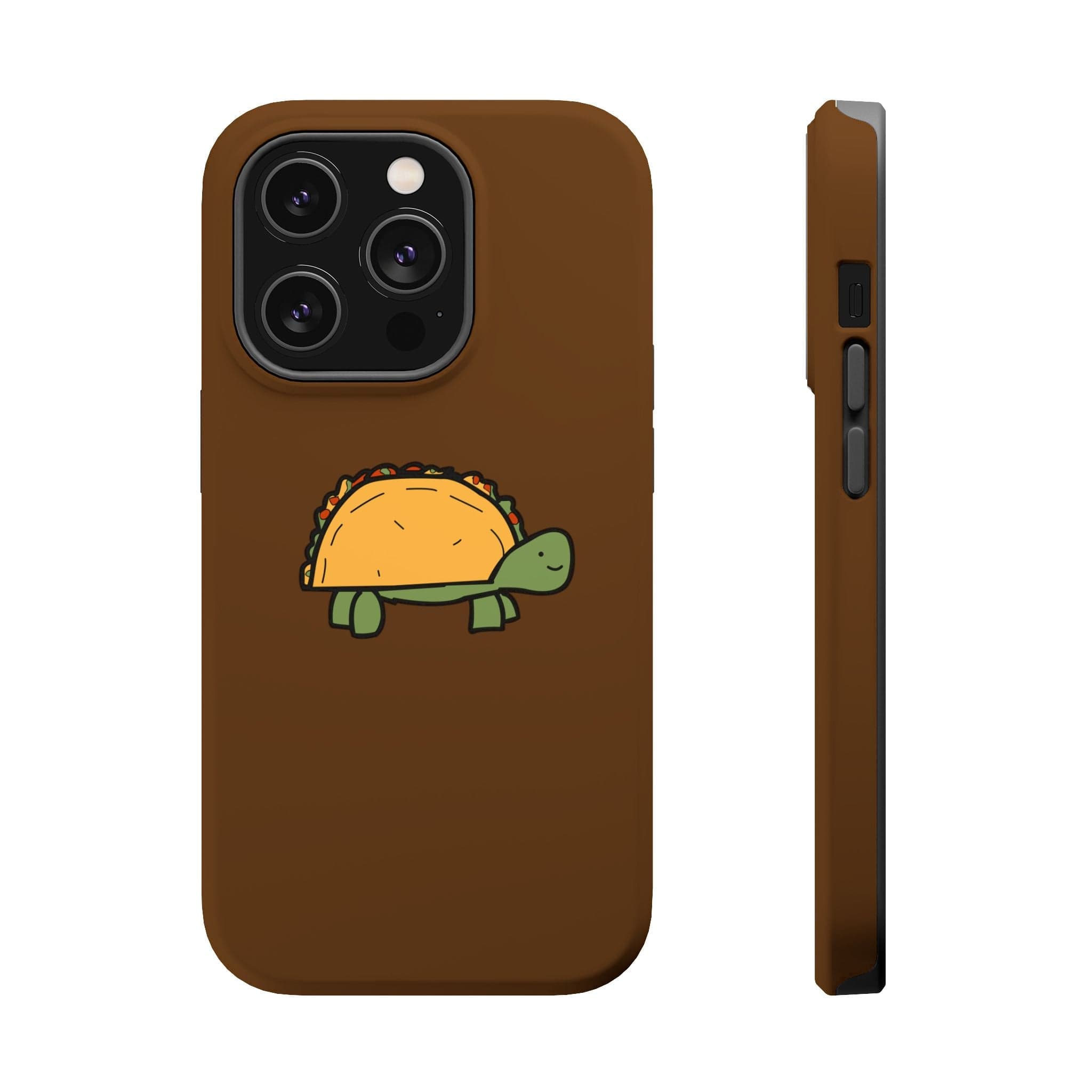 Printify Phone Case iPhone 14 Pro / Matte Taco Turtle Phone Case — Magnetic Impact-Resistant Protective Cover