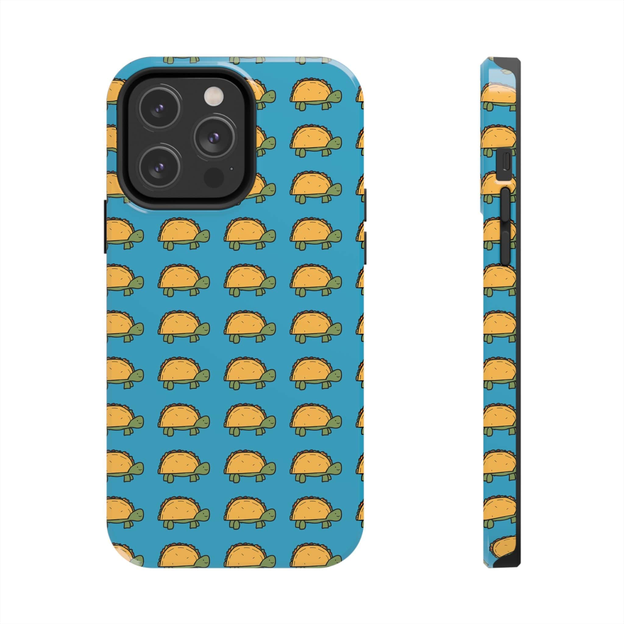 Printify Phone Case iPhone 14 Pro Max Cute Taco Pattern Tough Phone Case — Protective iPhone Case with Repeating Taco Design