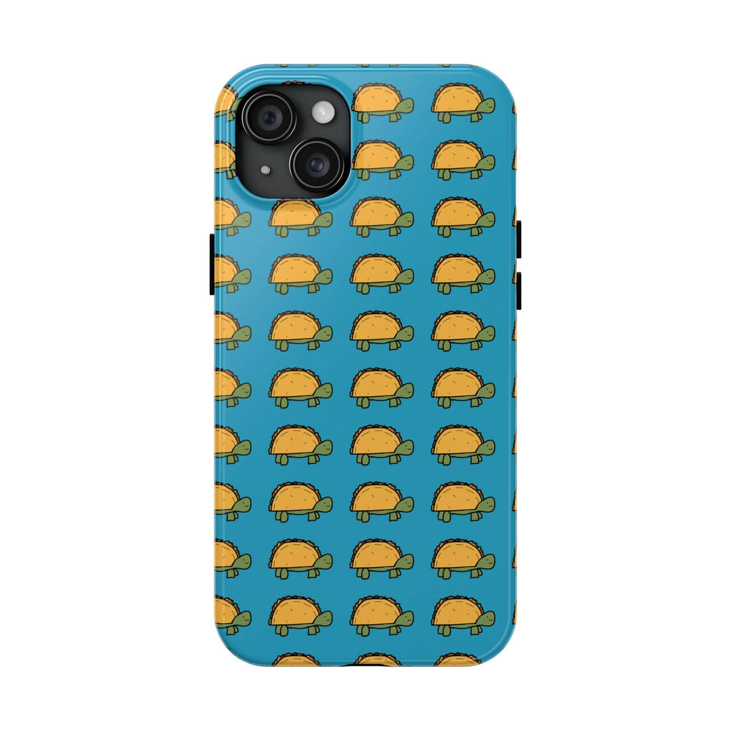Printify Phone Case iPhone 15 Plus Cute Taco Pattern Tough Phone Case — Protective iPhone Case with Repeating Taco Design