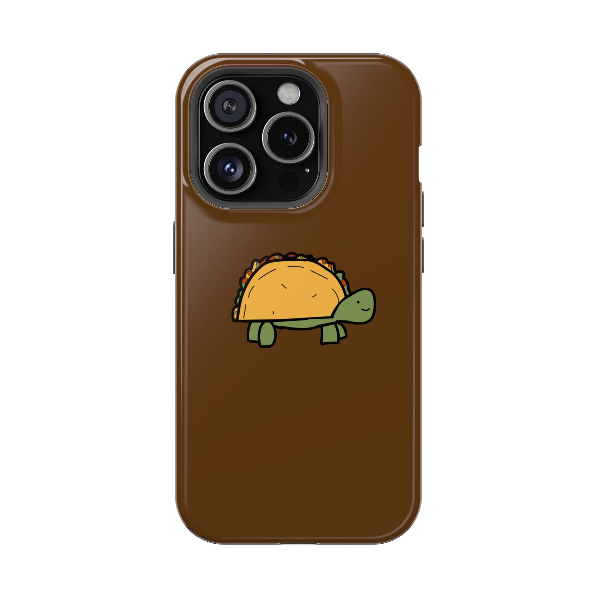 Printify Phone Case iPhone 15 Pro / Glossy Taco Turtle Phone Case — Magnetic Impact-Resistant Protective Cover