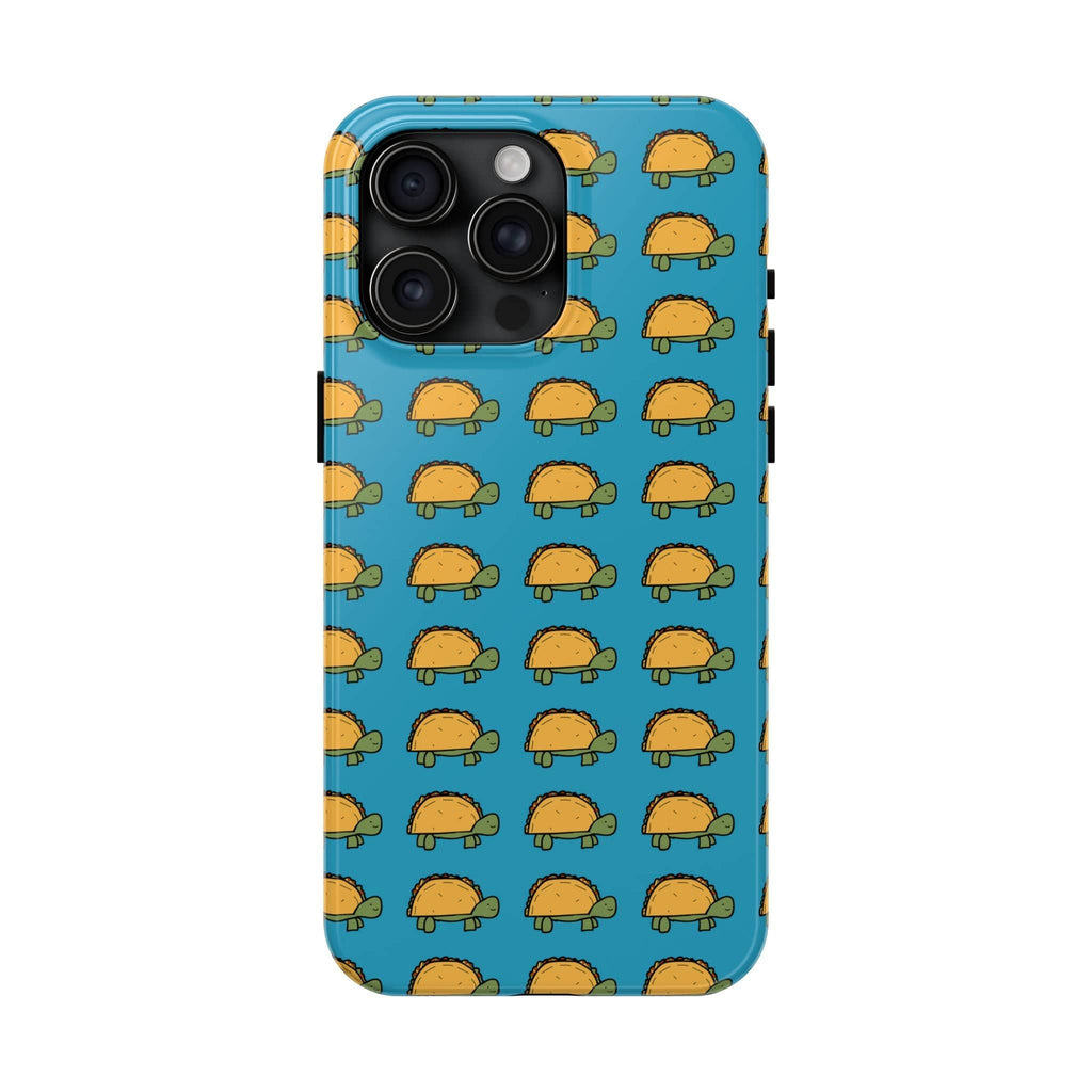 Printify Phone Case iPhone 15 Pro Max Cute Taco Pattern Tough Phone Case — Protective iPhone Case with Repeating Taco Design