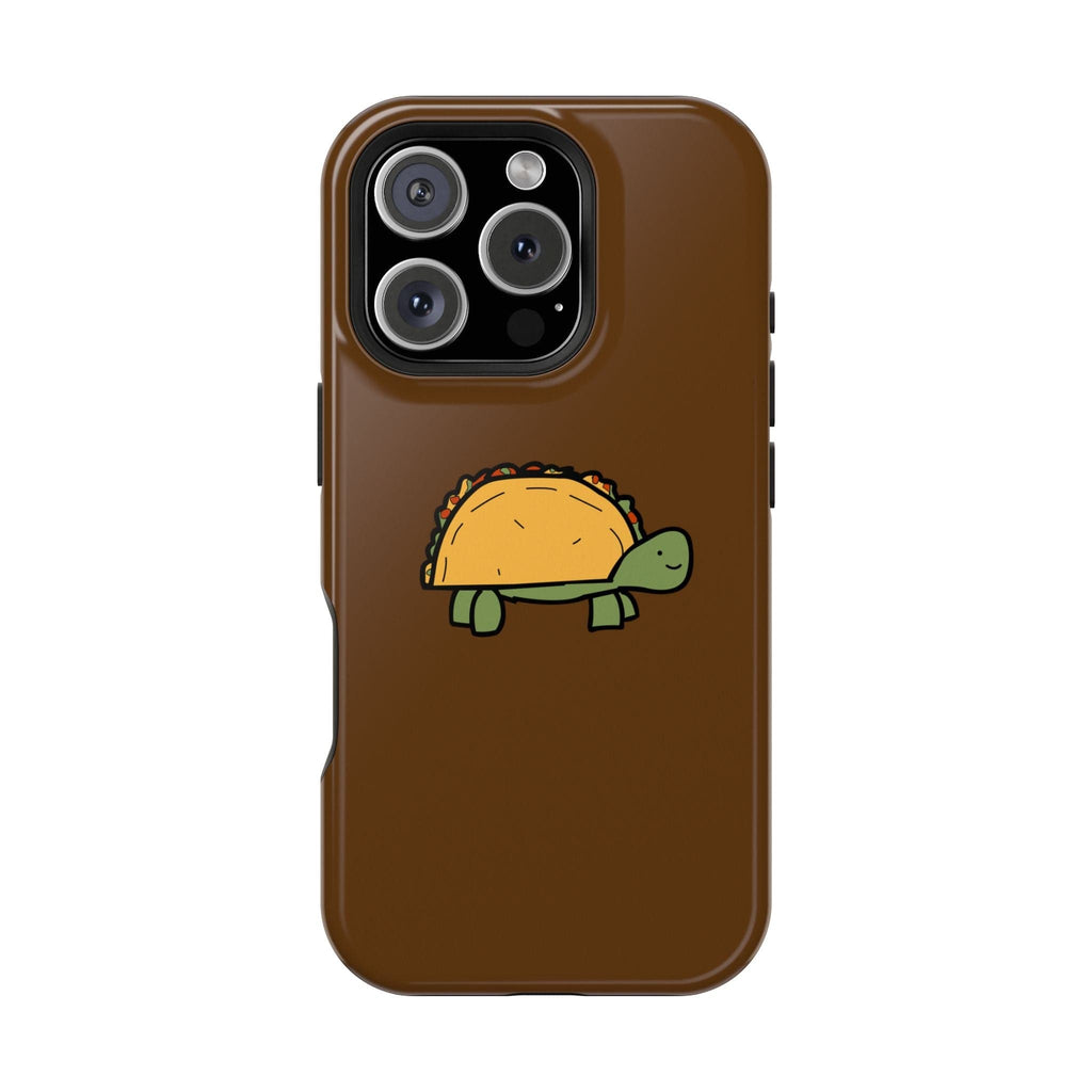 Printify Phone Case iPhone 16 Pro / Glossy Taco Turtle Phone Case — Magnetic Impact-Resistant Protective Cover