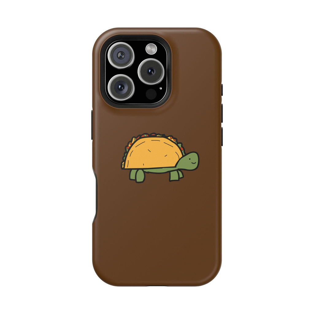 Printify Phone Case iPhone 16 Pro / Matte Taco Turtle Phone Case — Magnetic Impact-Resistant Protective Cover