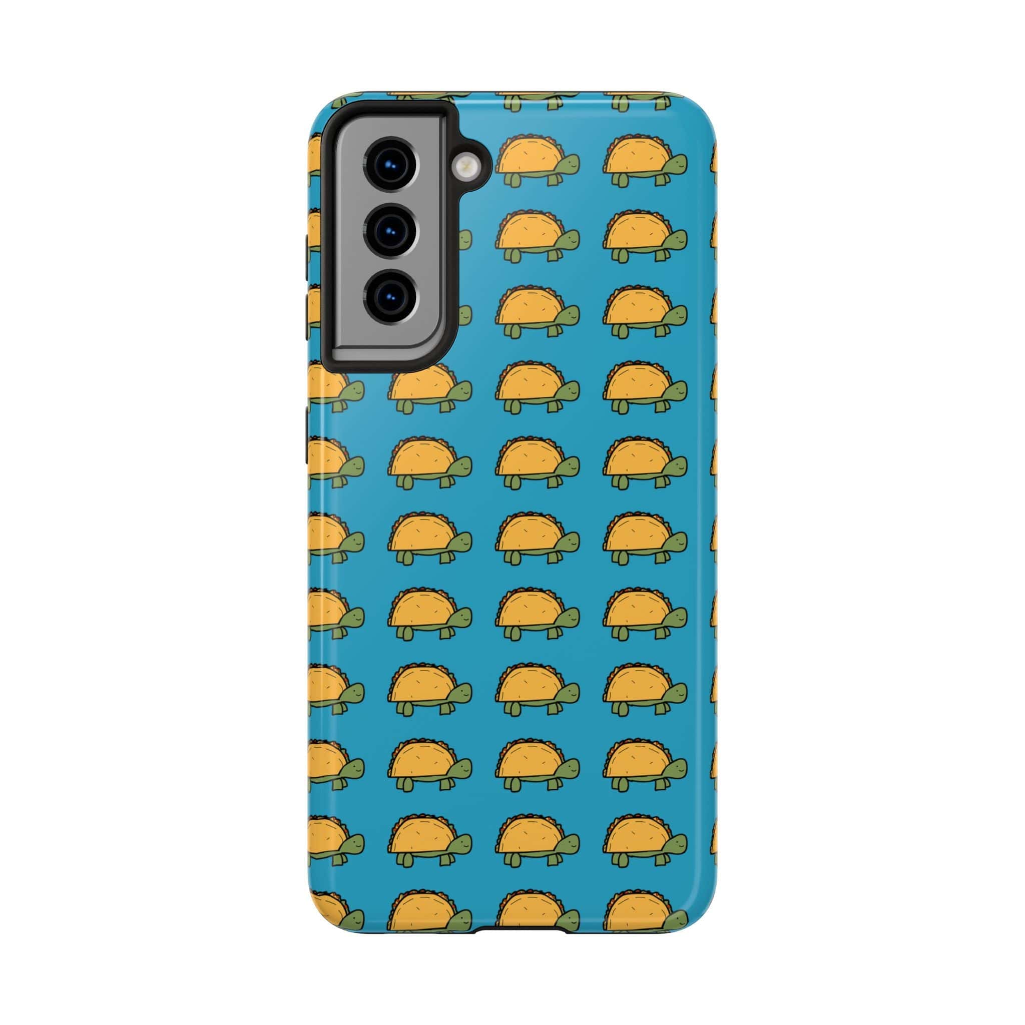 Printify Phone Case Samsung Galaxy S21 Cute Taco Pattern Tough Phone Case — Protective iPhone Case with Repeating Taco Design