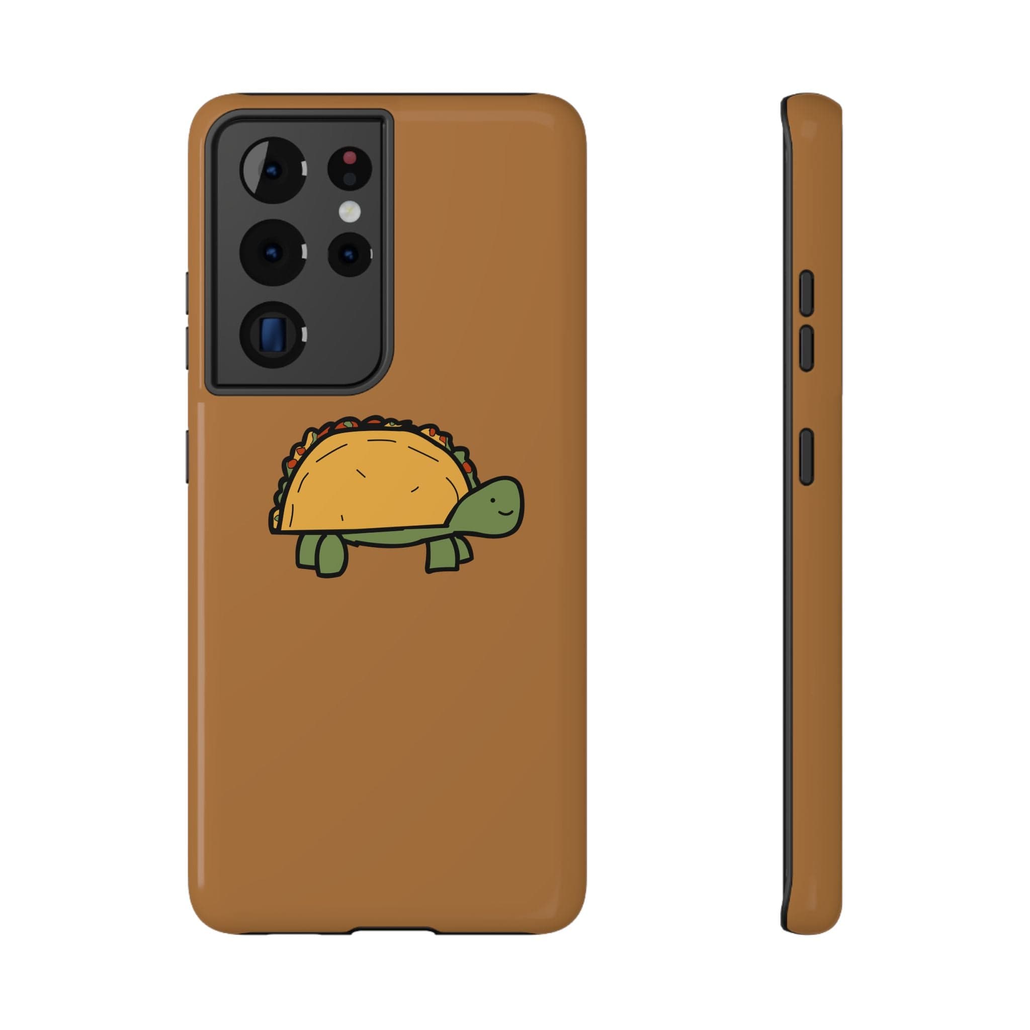 Printify Phone Case Samsung Galaxy S21 Ultra / Glossy / Without gift packaging Cute Taco Turtle Phone Case — Impact-Resistant Protective iPhone Cover