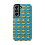 Printify Phone Case Samsung Galaxy S22 Cute Taco Pattern Tough Phone Case — Protective iPhone Case with Repeating Taco Design