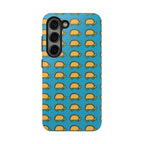 Printify Phone Case Samsung Galaxy S23 Cute Taco Pattern Tough Phone Case — Protective iPhone Case with Repeating Taco Design