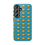 Printify Phone Case Samsung Galaxy S25 Cute Taco Pattern Tough Phone Case — Protective iPhone Case with Repeating Taco Design