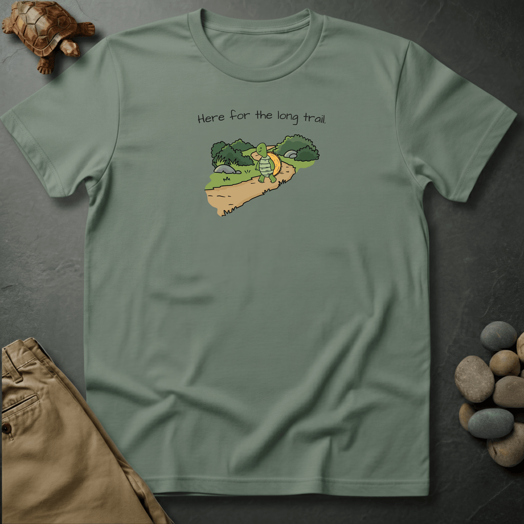 Printify T-Shirt Bay / S Here for the long trail.
