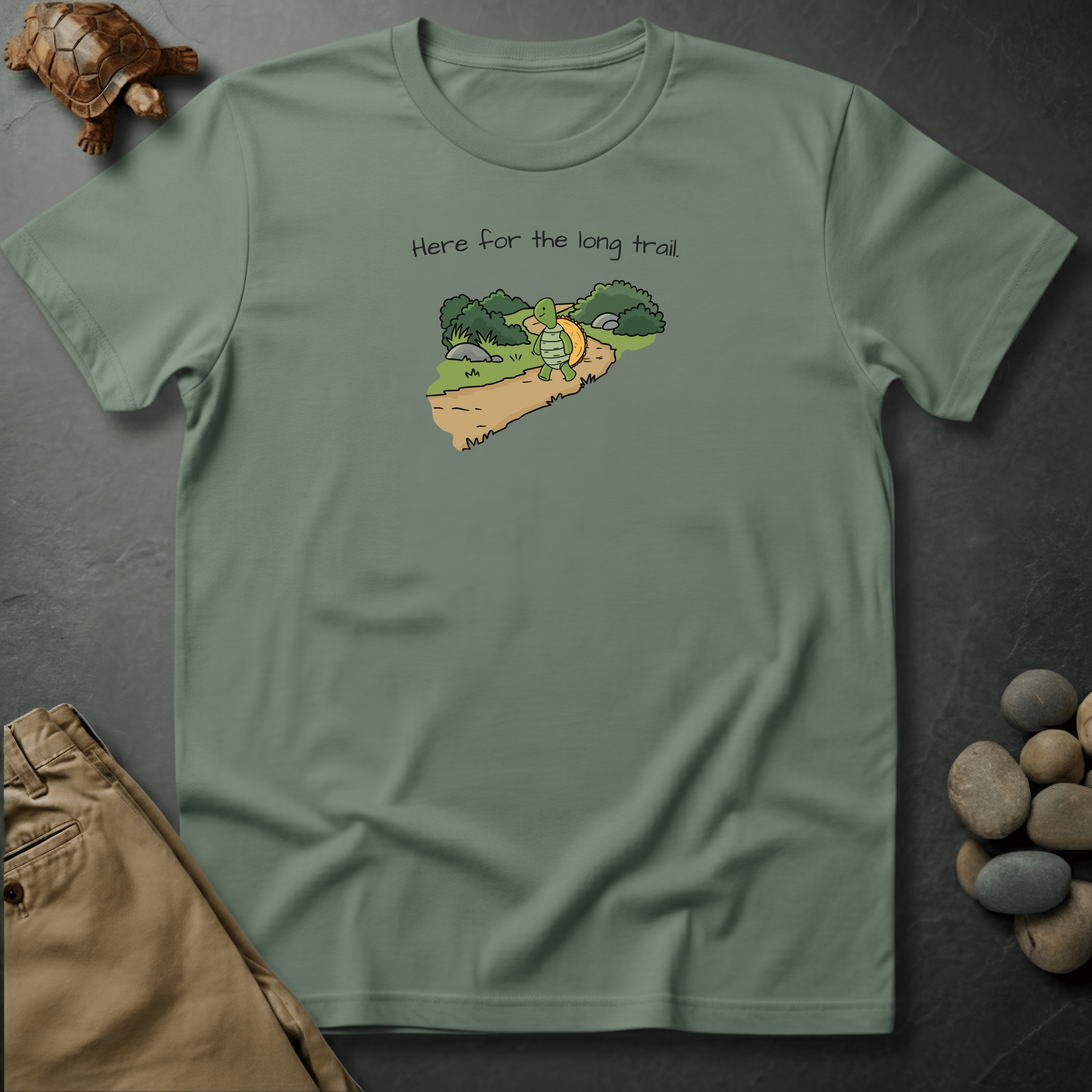 Printify T-Shirt Bay / S Here for the long trail.