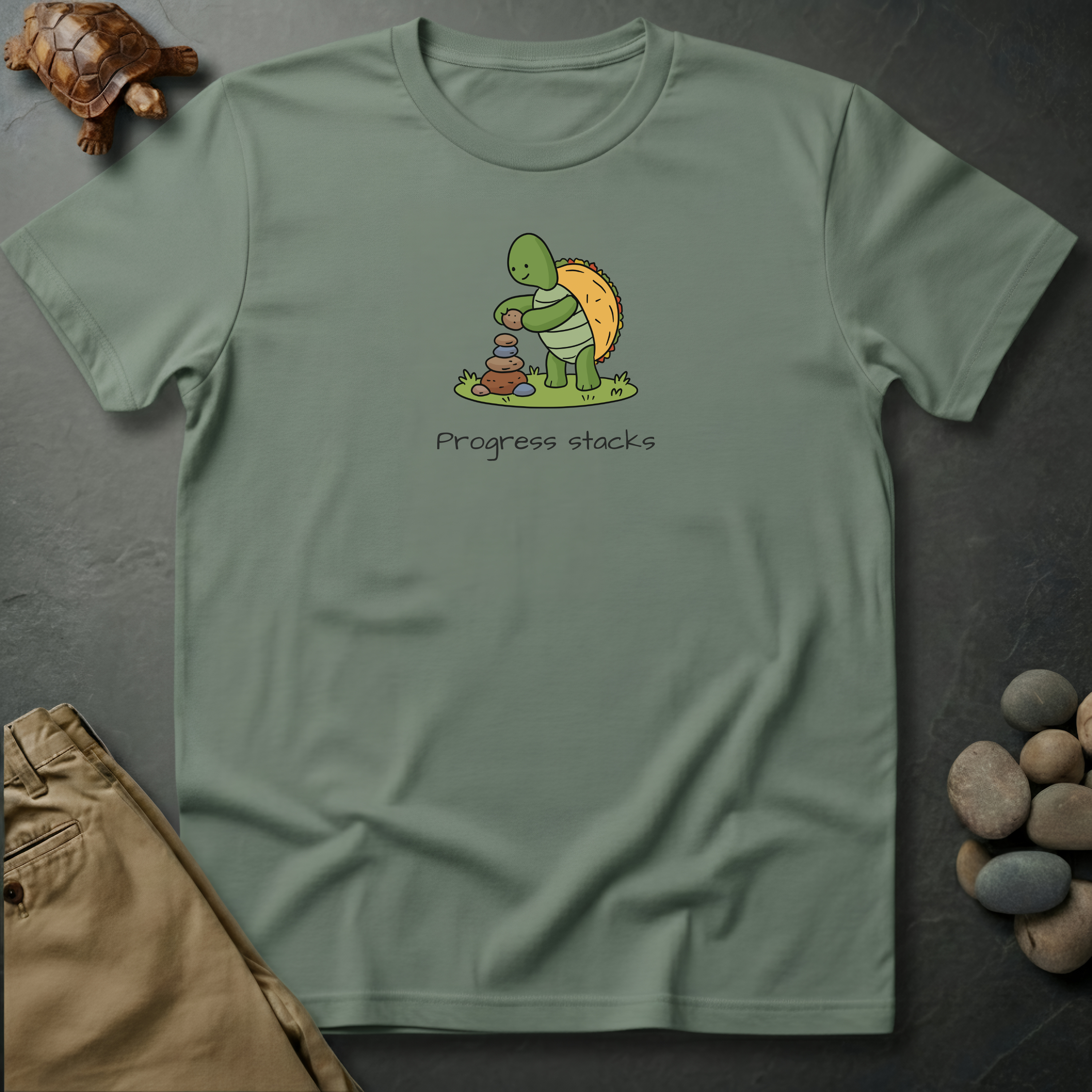 Printify T-Shirt Bay / S Progress stacks.