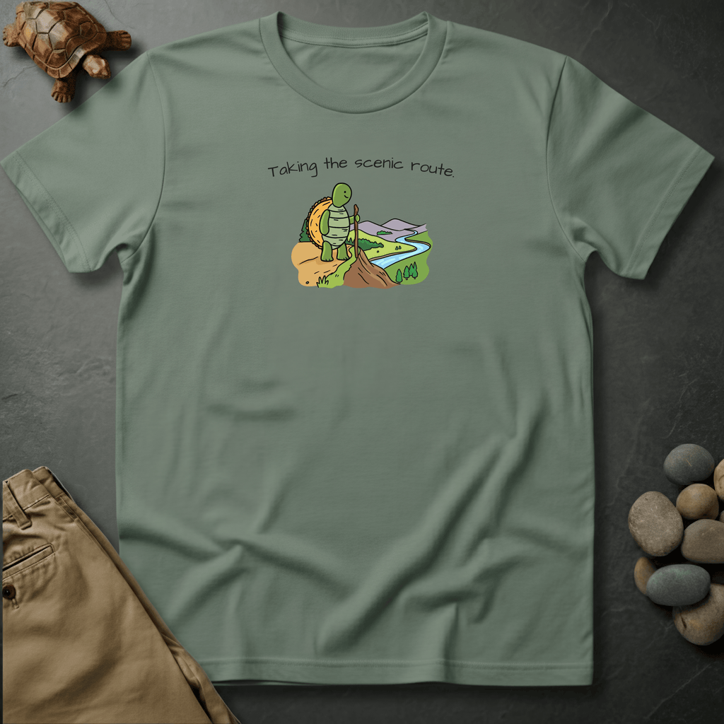 Printify T-Shirt Bay / S Taking the scenic route.